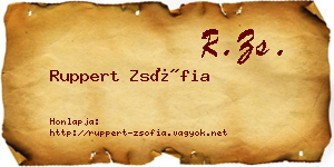 Ruppert Zsófia névjegykártya