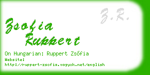 zsofia ruppert business card